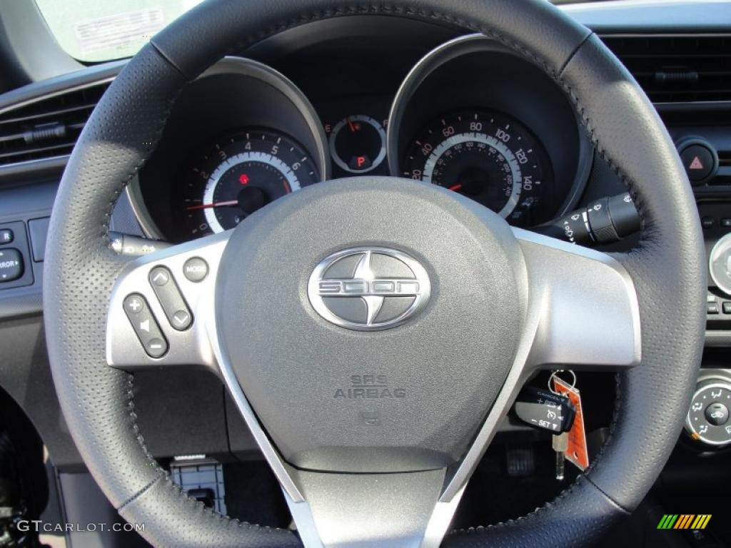 2011 Scion tC Standard tC Model Dark Charcoal Steering Wheel Photo #46743670