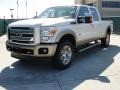 White Platinum Metallic Tri-Coat 2011 Ford F250 Super Duty King Ranch Crew Cab 4x4 Exterior