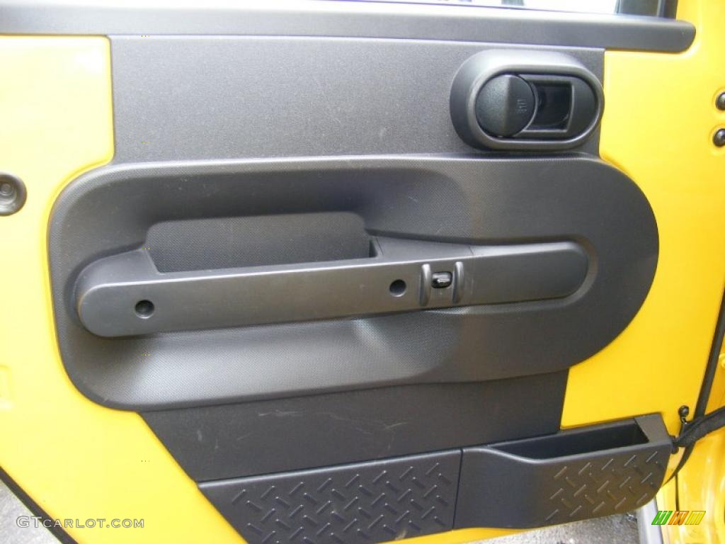 2008 Jeep Wrangler Unlimited Rubicon 4x4 Dark Slate Gray/Med Slate Gray Door Panel Photo #46746004