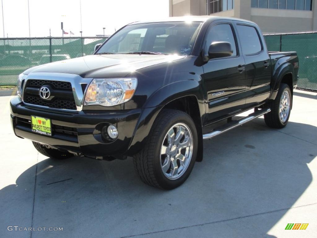 2011 Tacoma TSS PreRunner Double Cab - Black / Graphite Gray photo #7