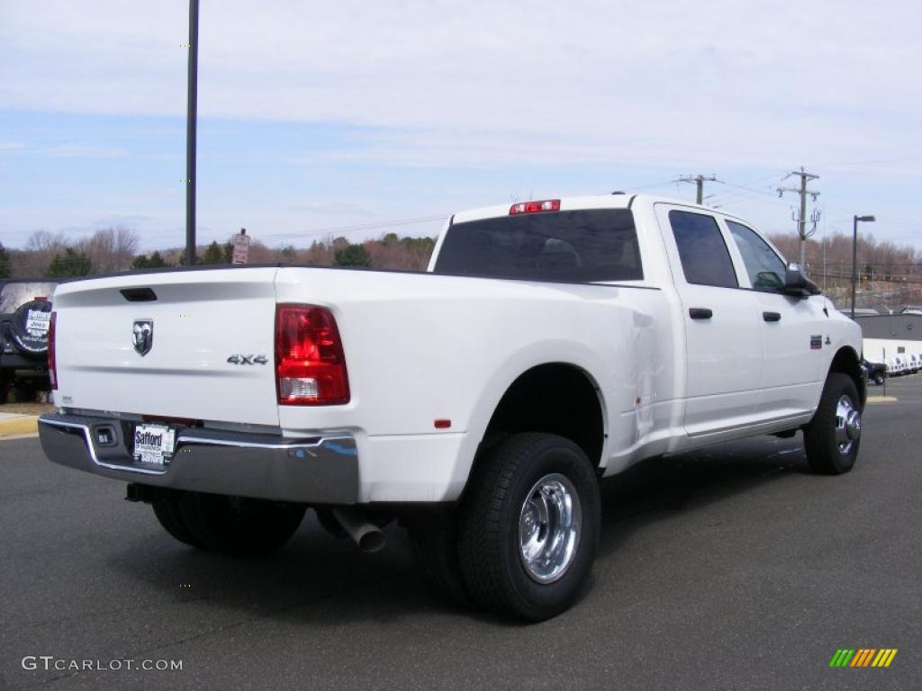 Bright White 2011 Dodge Ram 3500 HD ST Crew Cab 4x4 Dually Exterior Photo #46746311