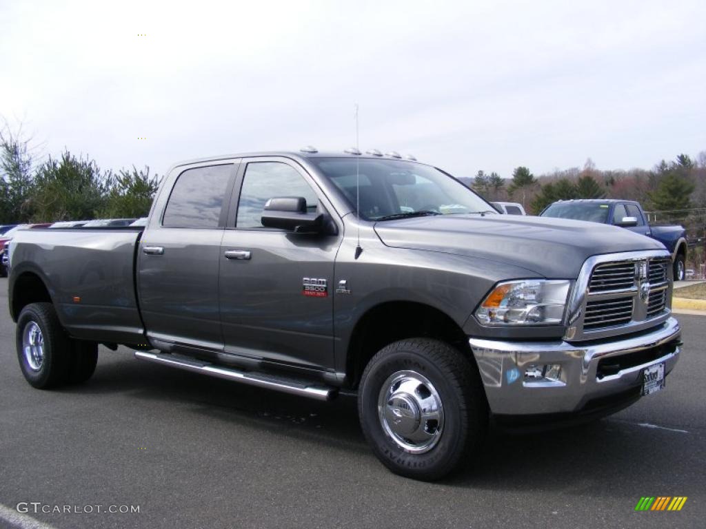 Mineral Gray Metallic 2011 Dodge Ram 3500 HD Big Horn Crew Cab 4x4 Dually Exterior Photo #46746491