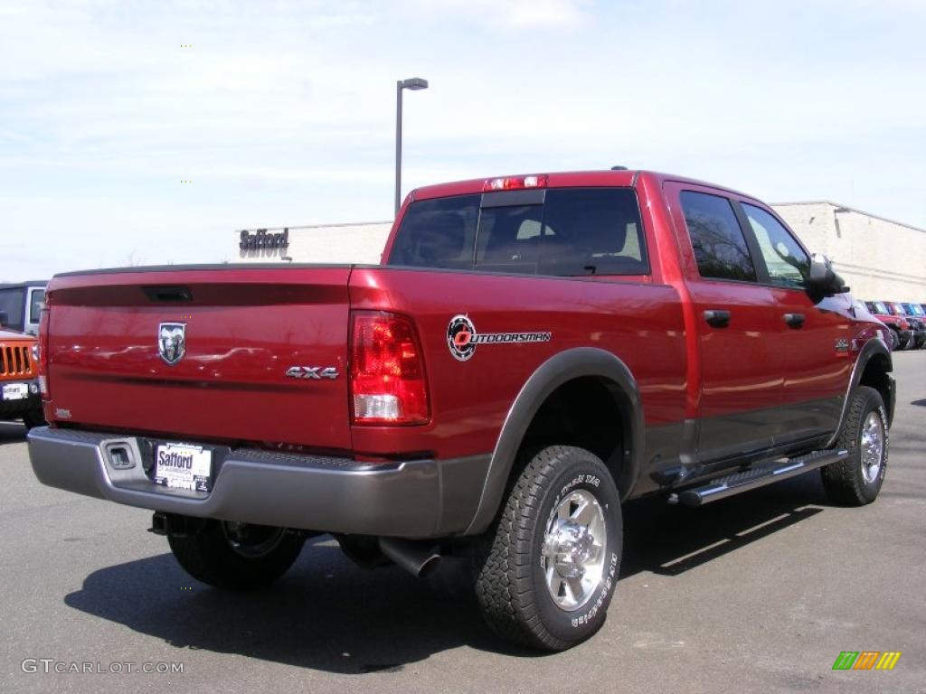 Deep Cherry Crystal Pearl 2011 Dodge Ram 2500 HD SLT Outdoorsman Crew Cab 4x4 Exterior Photo #46746551