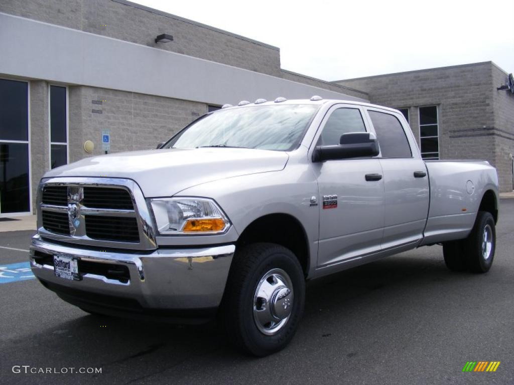 Bright Silver Metallic 2011 Dodge Ram 3500 HD ST Crew Cab 4x4 Dually Exterior Photo #46746659