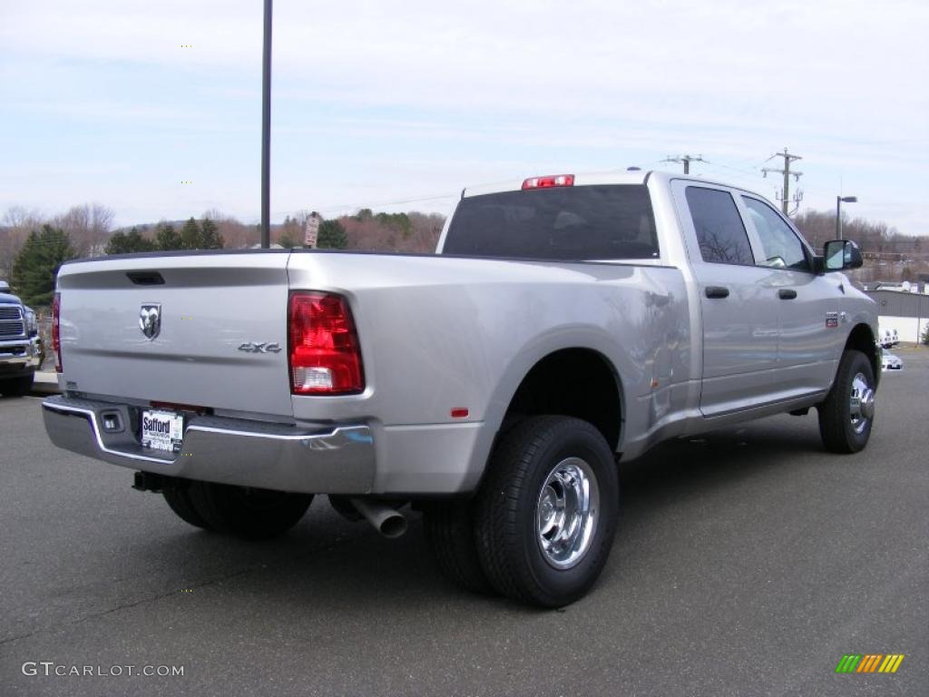 Bright Silver Metallic 2011 Dodge Ram 3500 HD ST Crew Cab 4x4 Dually Exterior Photo #46746668
