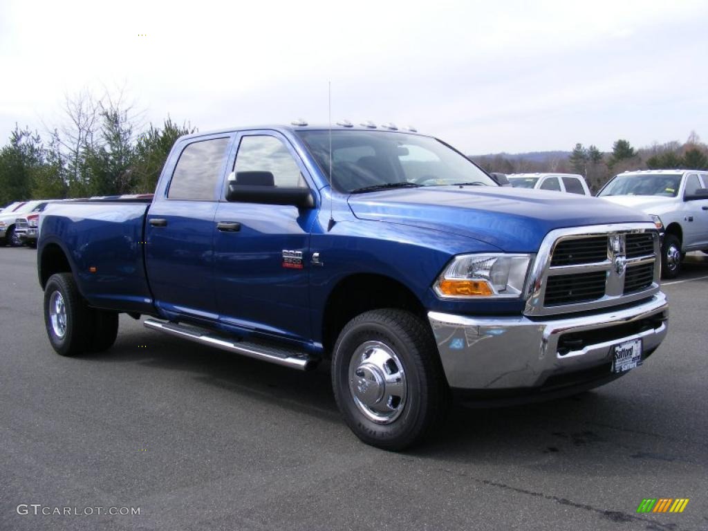 Deep Water Blue Pearl 2011 Dodge Ram 3500 HD ST Crew Cab 4x4 Dually Exterior Photo #46746725