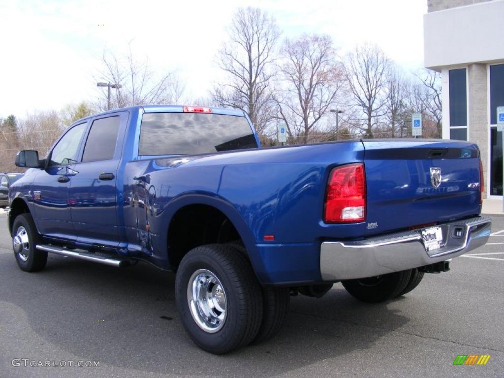 Deep Water Blue Pearl 2011 Dodge Ram 3500 HD ST Crew Cab 4x4 Dually Exterior Photo #46746737