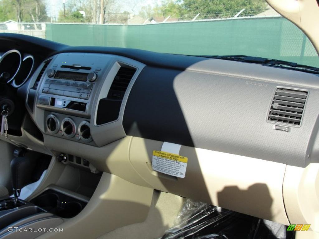 2011 Toyota Tacoma V6 SR5 PreRunner Double Cab Sand Beige Dashboard Photo #46746740