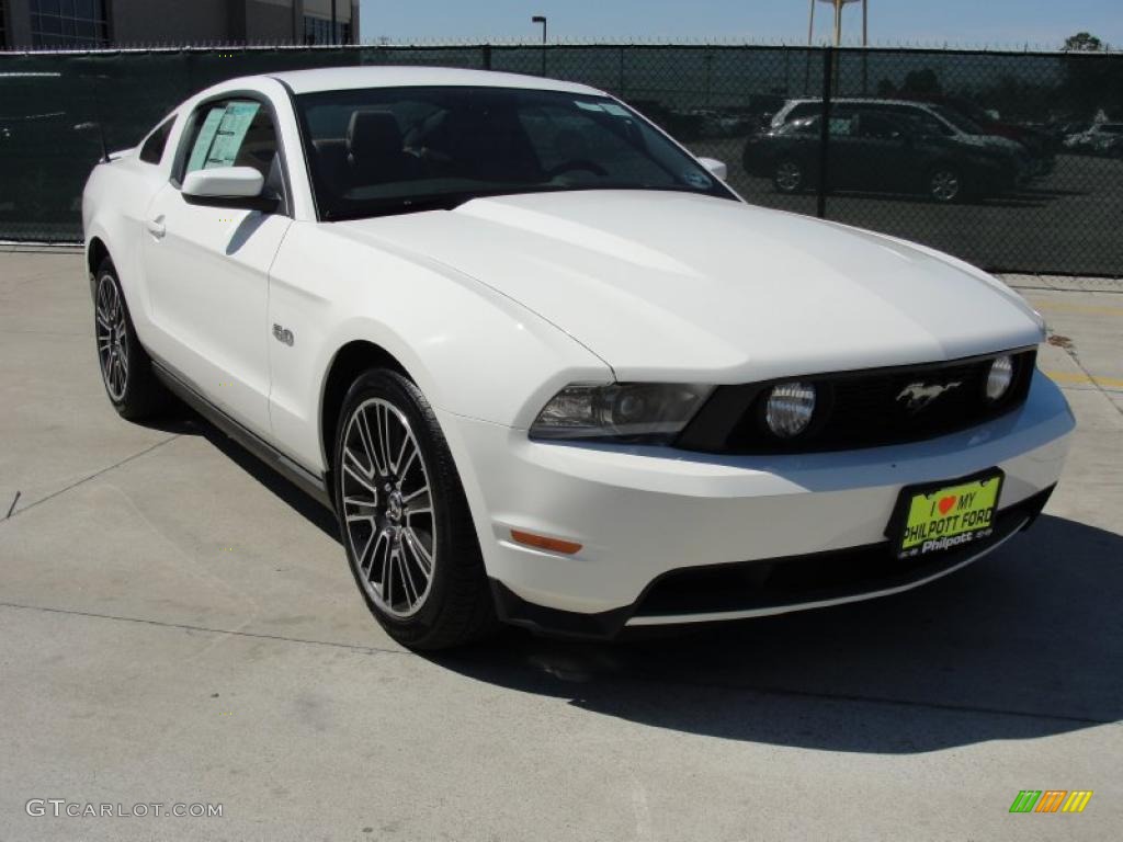 2012 Mustang GT Premium Coupe - Performance White / Saddle photo #1