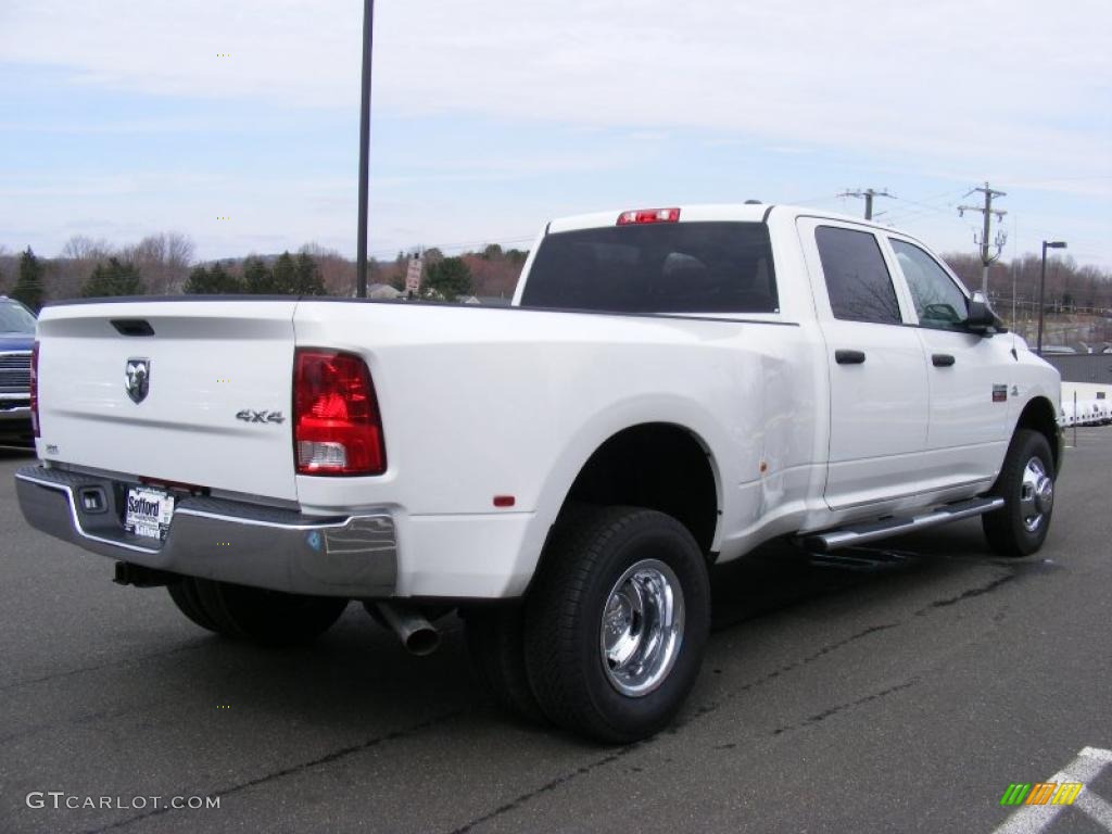 Bright White 2011 Dodge Ram 3500 HD ST Crew Cab 4x4 Dually Exterior Photo #46746923
