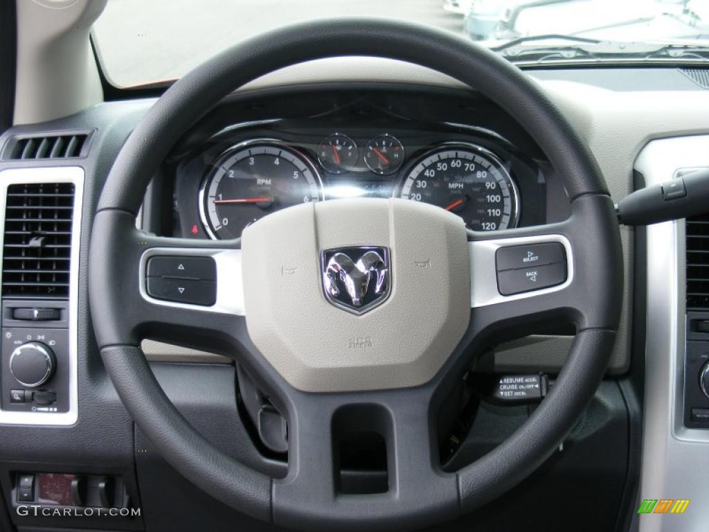 2011 Dodge Ram 2500 HD SLT Mega Cab 4x4 Dark Slate/Medium Graystone Steering Wheel Photo #46747223
