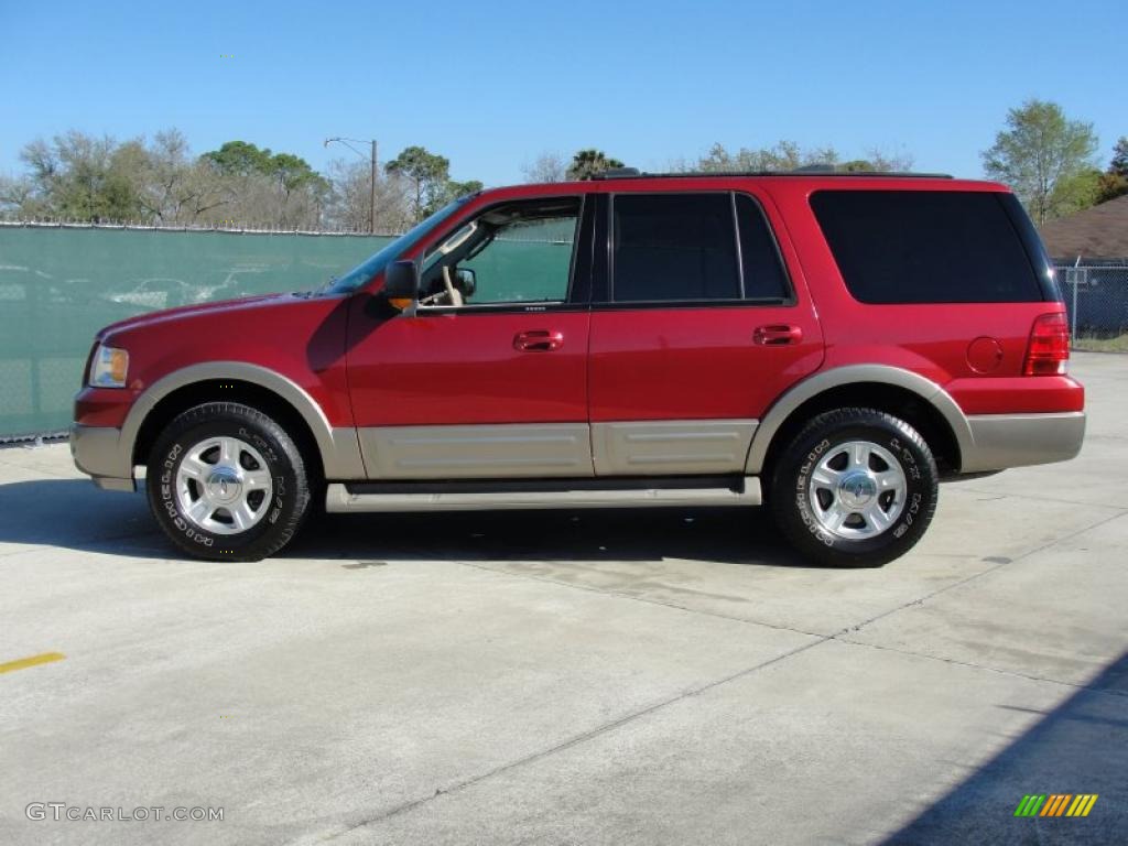 2004 Expedition Eddie Bauer - Redfire Metallic / Medium Parchment photo #6