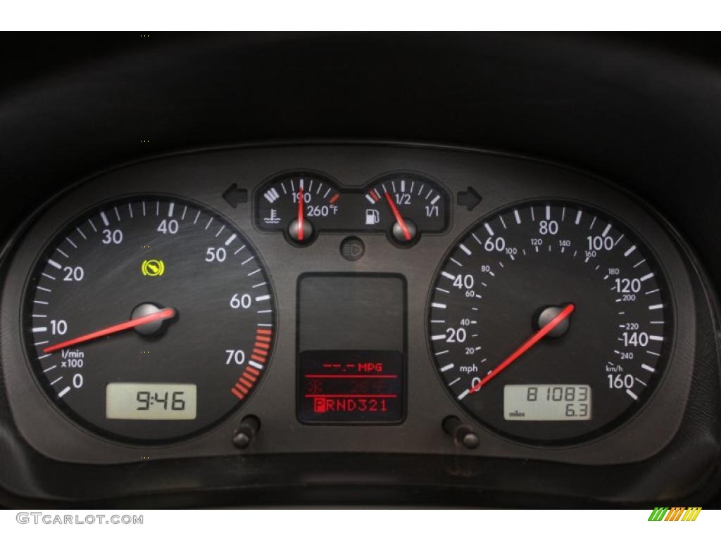 2002 Volkswagen Jetta GLX VR6 Wagon Gauges Photos