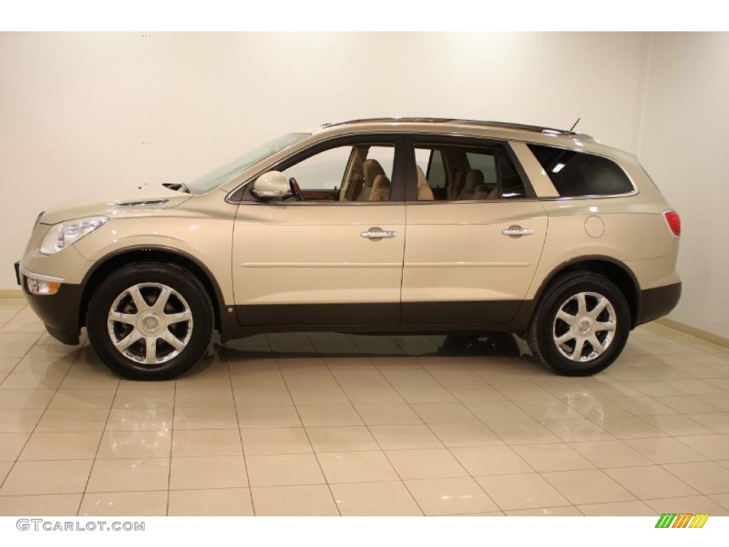 2009 Enclave CXL - Gold Mist Metallic / Cocoa/Cashmere photo #4