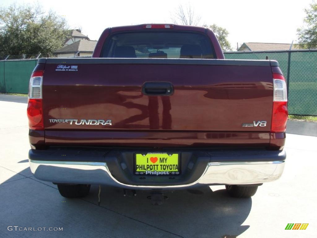 2006 Tundra SR5 Double Cab - Salsa Red Pearl / Taupe photo #4