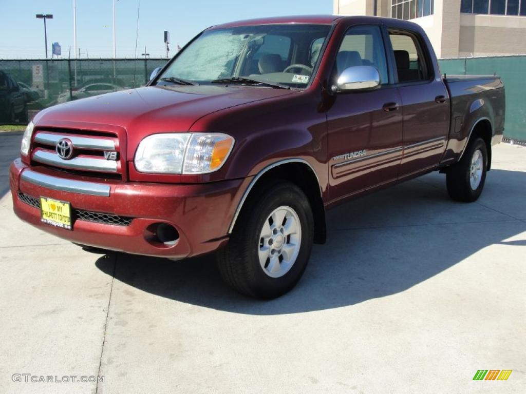 2006 Tundra SR5 Double Cab - Salsa Red Pearl / Taupe photo #7