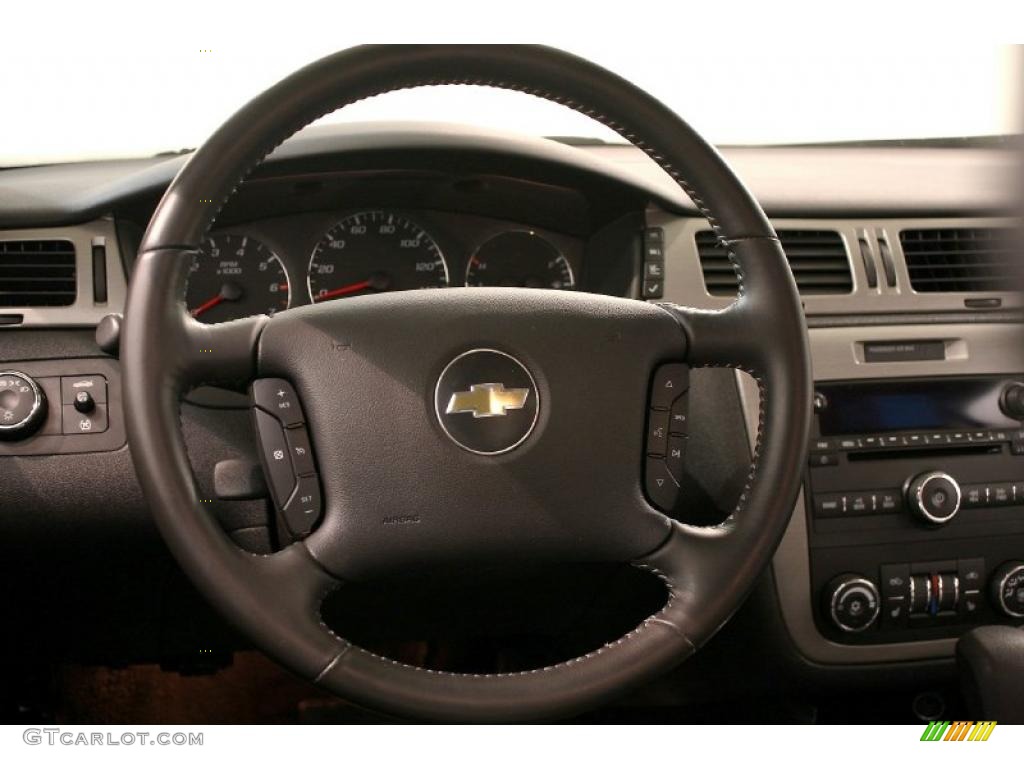 2008 Chevrolet Impala LT Gray/Ebony Black Steering Wheel Photo #46748453