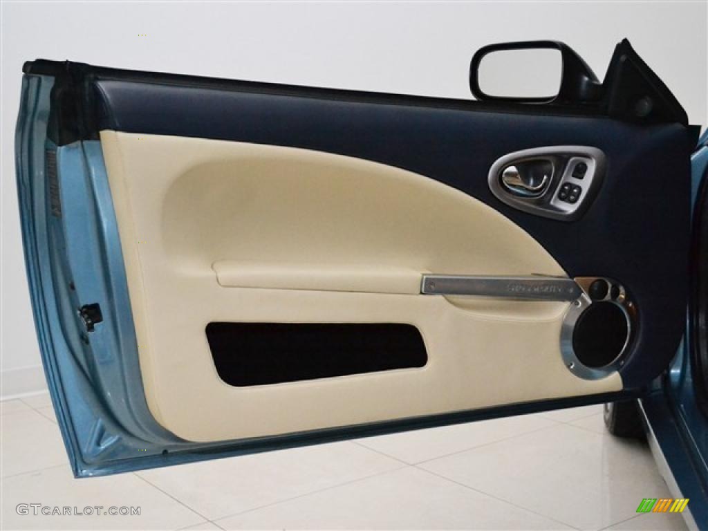2003 Aston Martin Vanquish Standard Vanquish Model Pacific Blue/Parchment Door Panel Photo #46750719