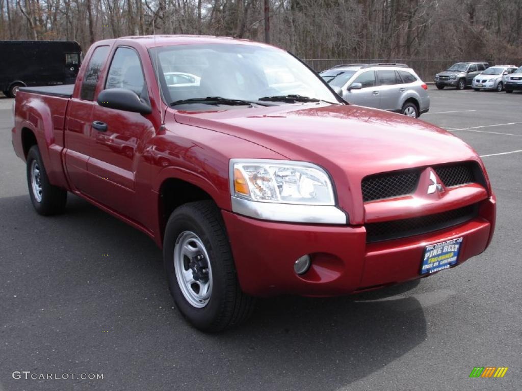 Lava Red Pearl 2008 Mitsubishi Raider LS Extended Cab Exterior Photo #46753230