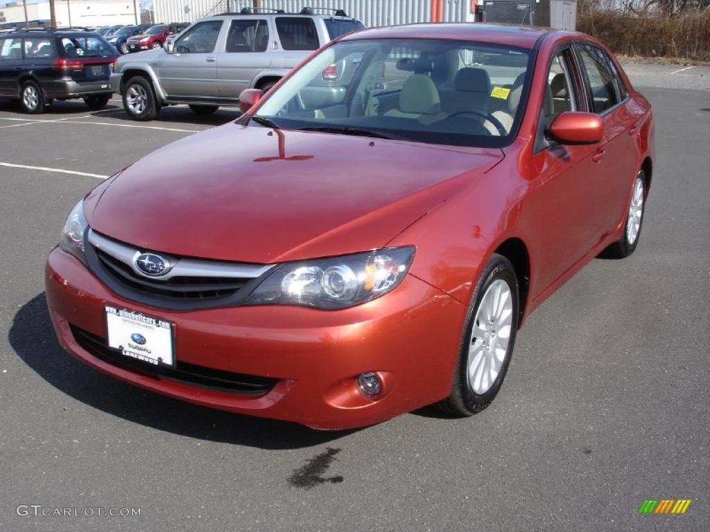 Paprika Red Pearl 2010 Subaru Impreza 2.5i Premium Sedan Exterior Photo #46753428