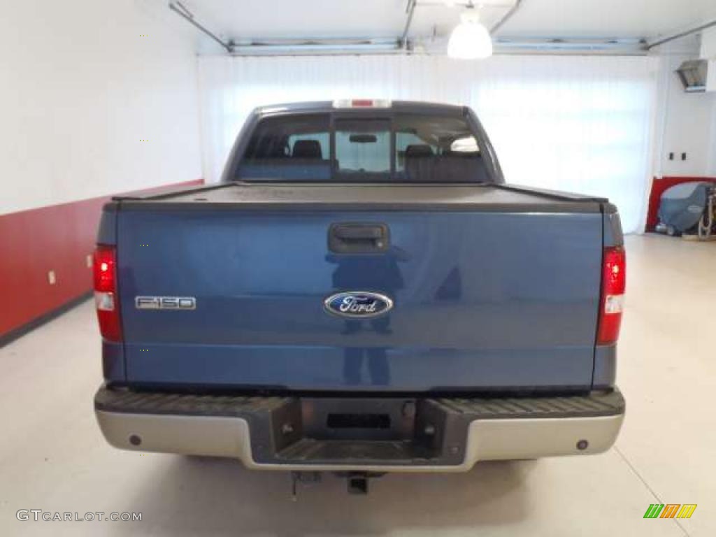 2006 F150 Lariat SuperCrew 4x4 - Medium Wedgewood Blue Metallic / Tan photo #5
