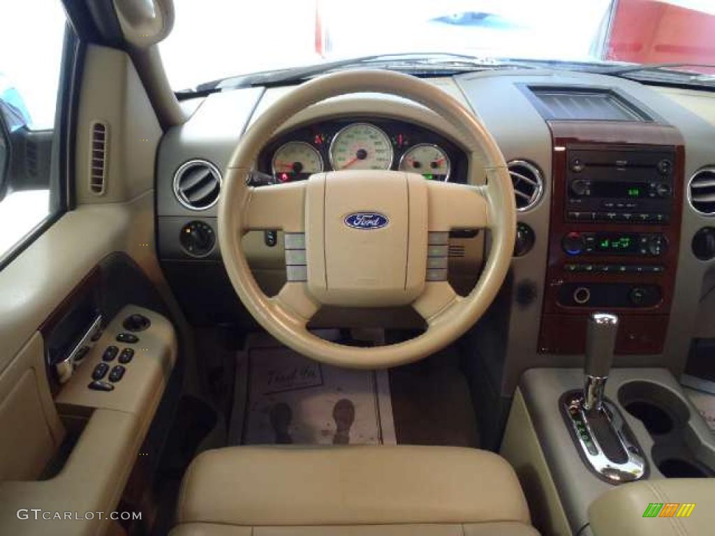 2006 F150 Lariat SuperCrew 4x4 - Medium Wedgewood Blue Metallic / Tan photo #14