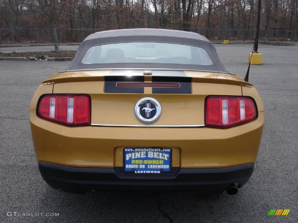 Sunset Gold Metallic 2010 Ford Mustang V6 Premium Convertible Exterior Photo #46753740