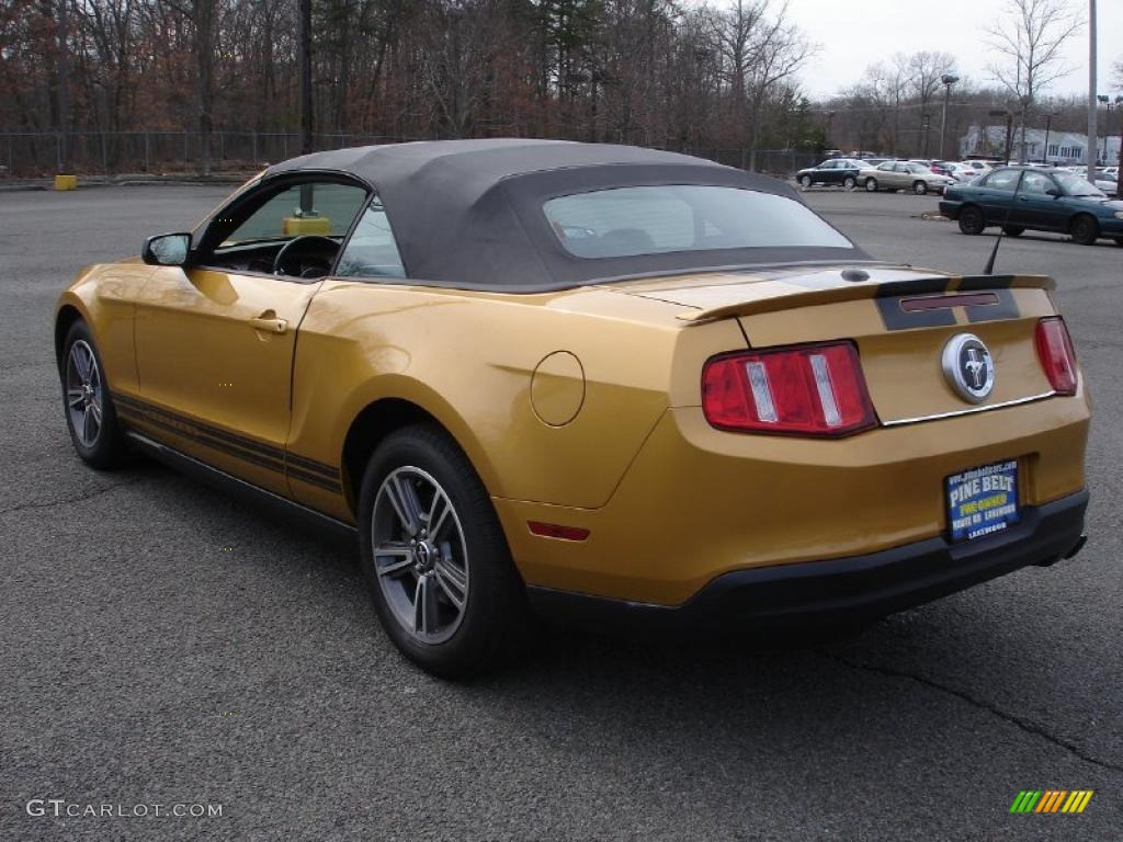 2010 Mustang V6 Premium Convertible - Sunset Gold Metallic / Charcoal Black photo #6