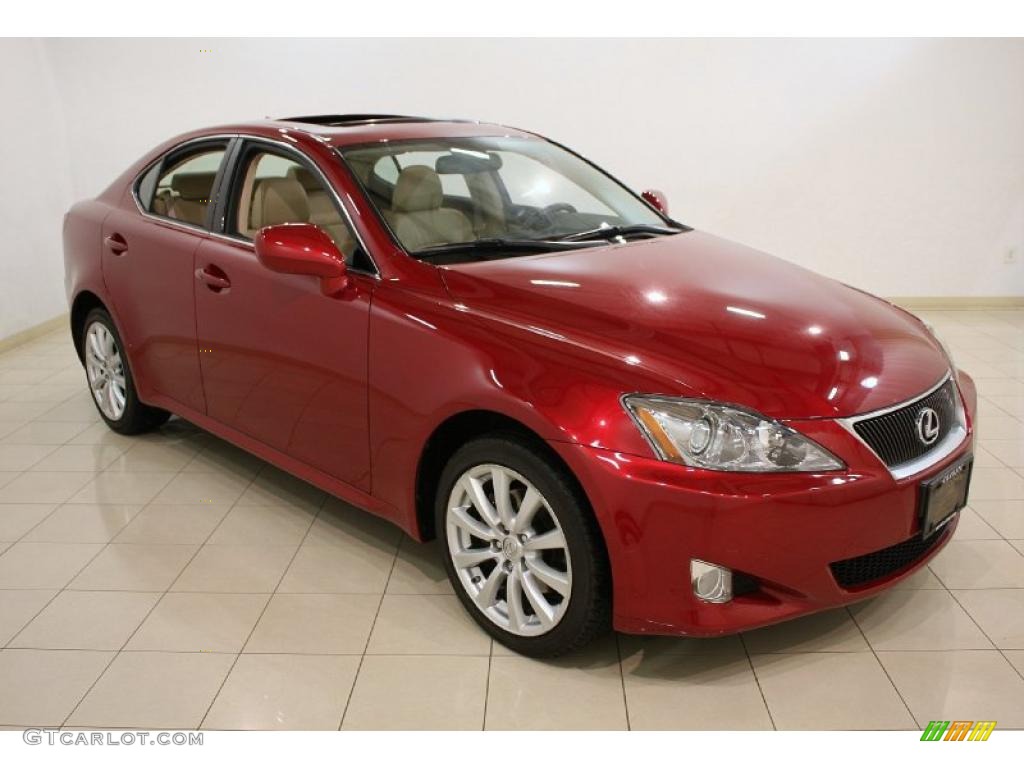 2008 IS 250 AWD - Matador Red Mica / Cashmere Beige photo #1