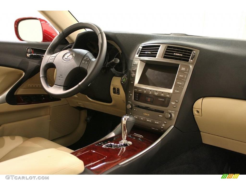 2008 IS 250 AWD - Matador Red Mica / Cashmere Beige photo #24