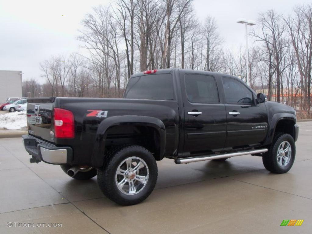 Black 2007 Chevrolet Silverado 1500 LT Z71 Crew Cab 4x4 Exterior Photo #46757268