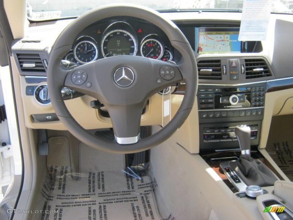 2011 Mercedes-Benz E 550 Cabriolet Almond/Mocha Dashboard Photo #46757586