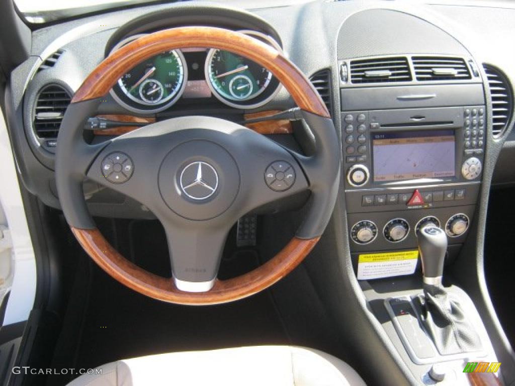 2011 Mercedes-Benz SLK 300 Roadster Beige Dashboard Photo #46757844