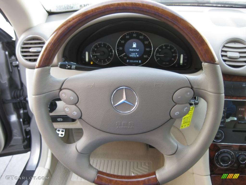 2006 Mercedes-Benz CLK 350 Cabriolet Stone Steering Wheel Photo #46758177