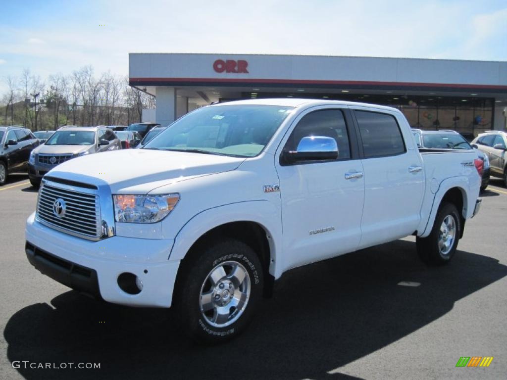 2011 Tundra Limited CrewMax 4x4 - Super White / Redrock/Black photo #1