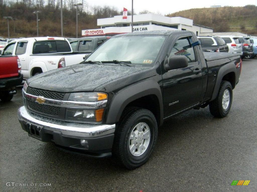 Black 2005 Chevrolet Colorado LS Regular Cab 4x4 Exterior Photo #46759794