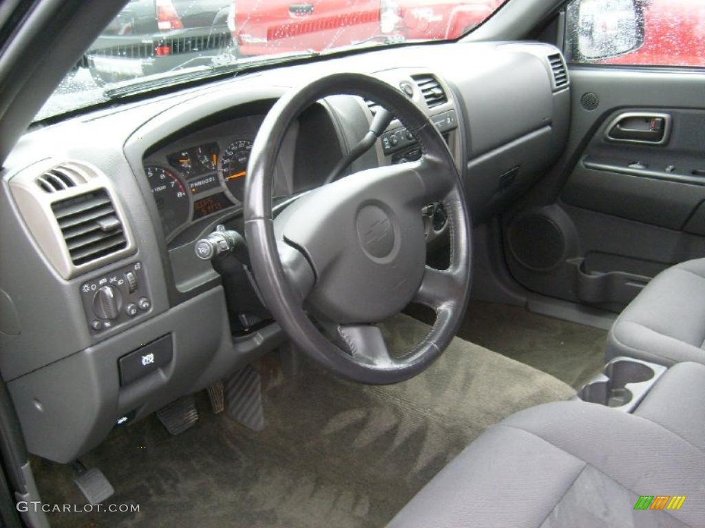 Very Dark Pewter Interior 2005 Chevrolet Colorado LS Regular Cab 4x4 Photo #46759896