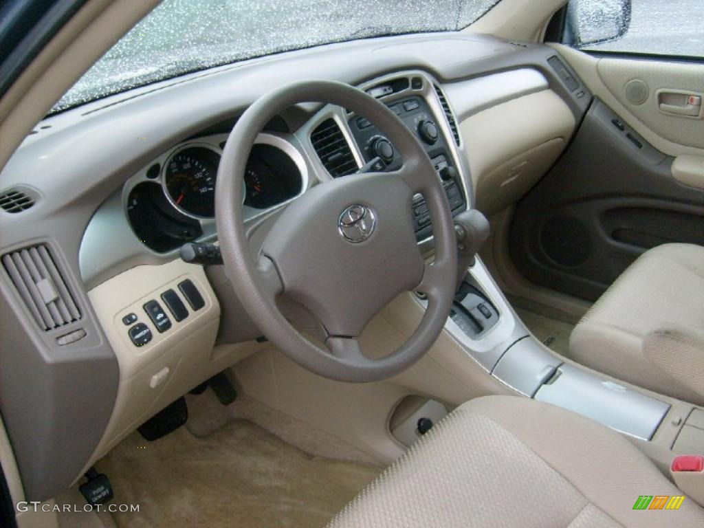 Ivory Beige Interior 2007 Toyota Highlander 4WD Photo #46760133