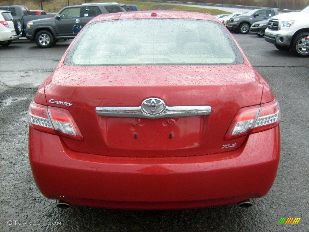 2010 Camry XLE V6 - Barcelona Red Metallic / Bisque photo #5