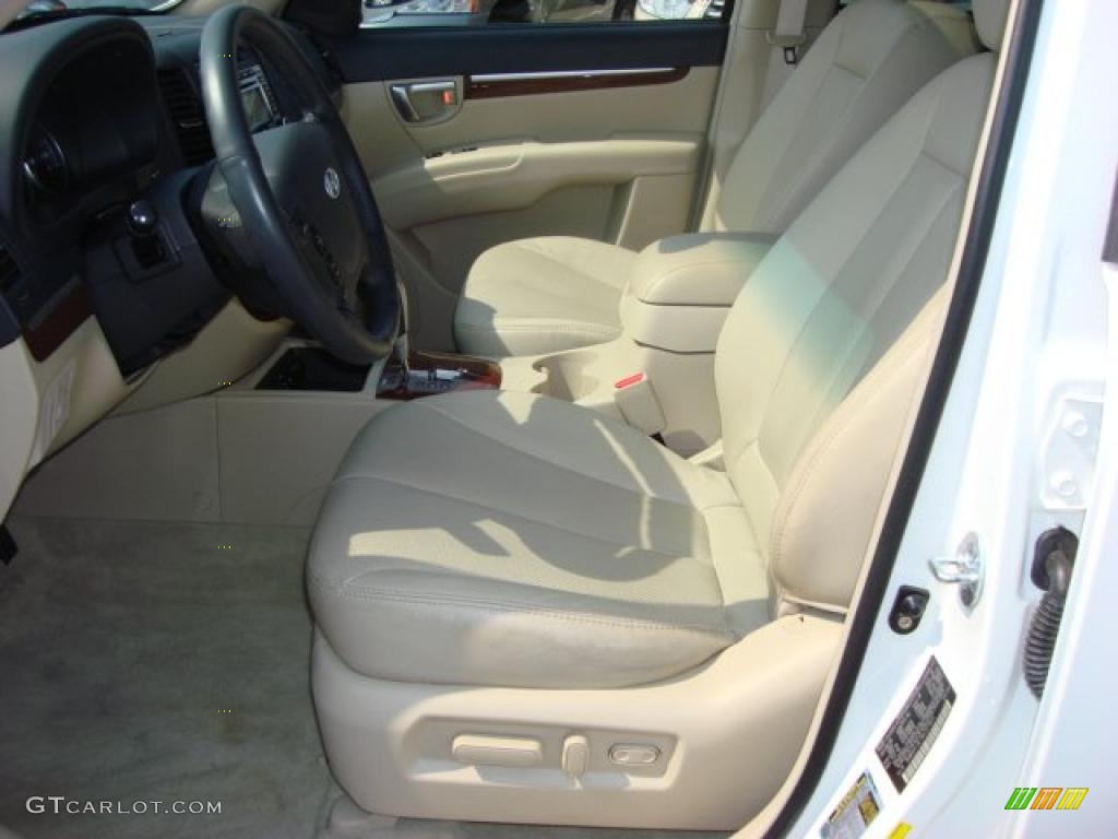 Beige Interior 2009 Hyundai Santa Fe Limited Photo #46761618