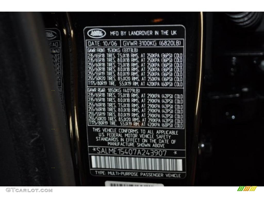 2007 Range Rover HSE - Java Black Pearl / Charcoal photo #12