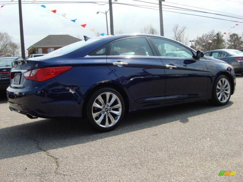 Indigo Blue Pearl 2011 Hyundai Sonata SE Exterior Photo #46763286
