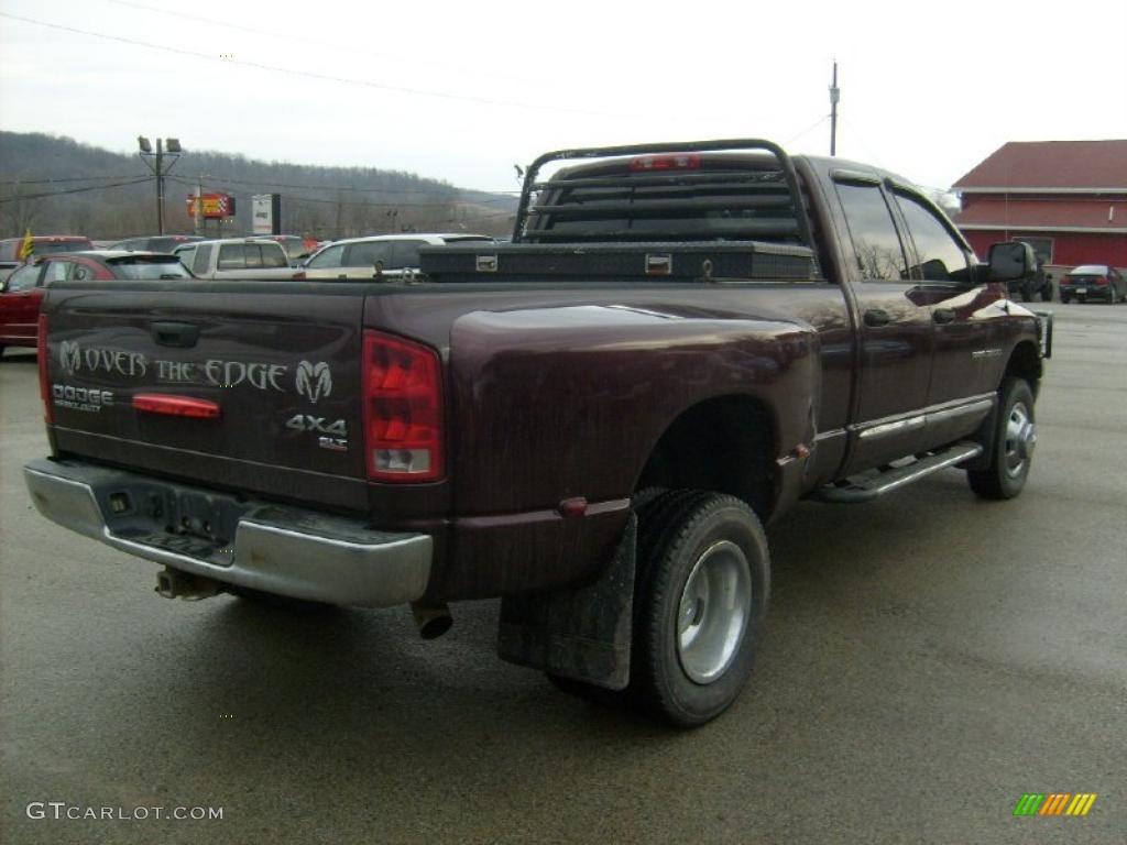 2004 Ram 3500 SLT Quad Cab 4x4 Dually - Deep Molten Red Metallic / Dark Slate Gray photo #5