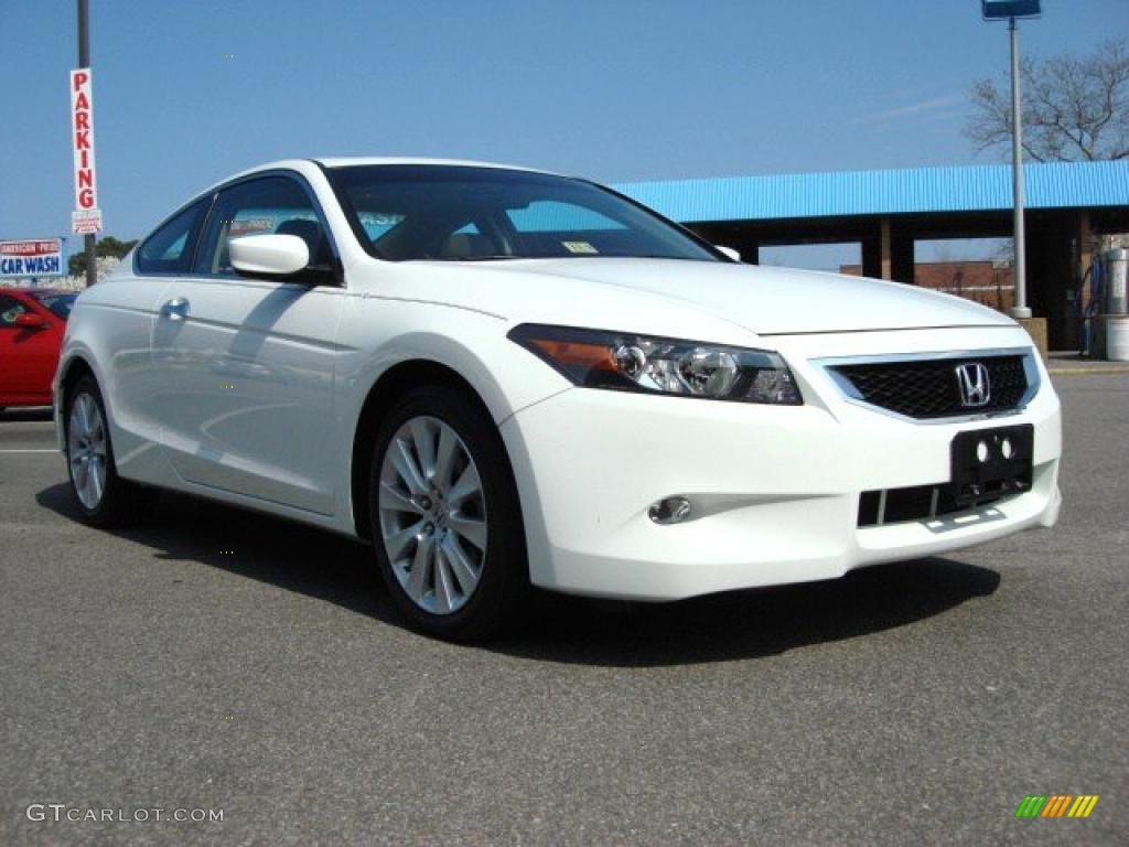 2010 Accord EX-L V6 Coupe - Taffeta White / Ivory photo #1