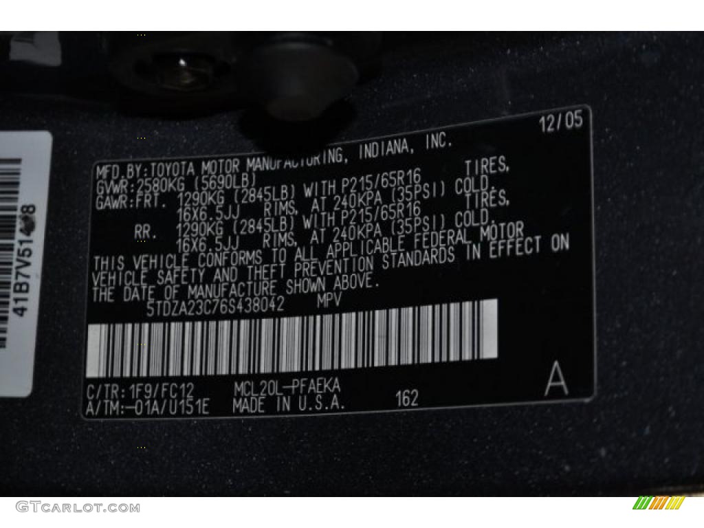 2006 Sienna LE - Slate Metallic / Stone Gray photo #8