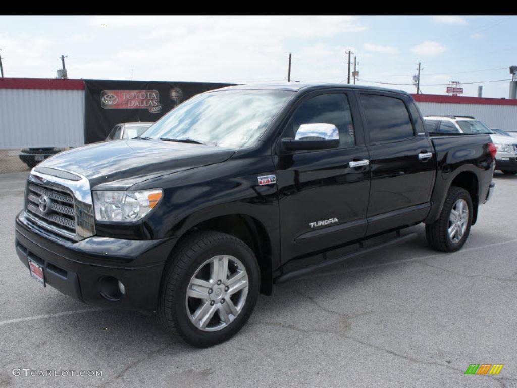 2008 Tundra Limited CrewMax 4x4 - Black / Beige photo #1