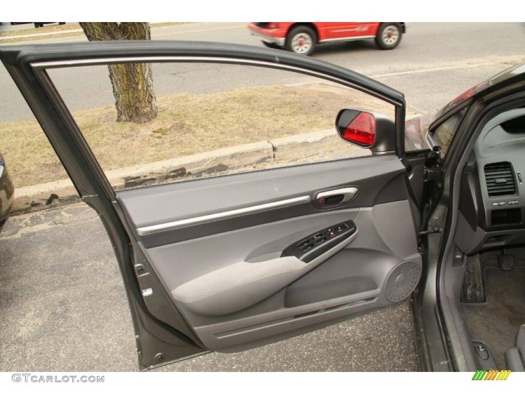 2008 Honda Civic EX Sedan Gray Door Panel Photo #46765677