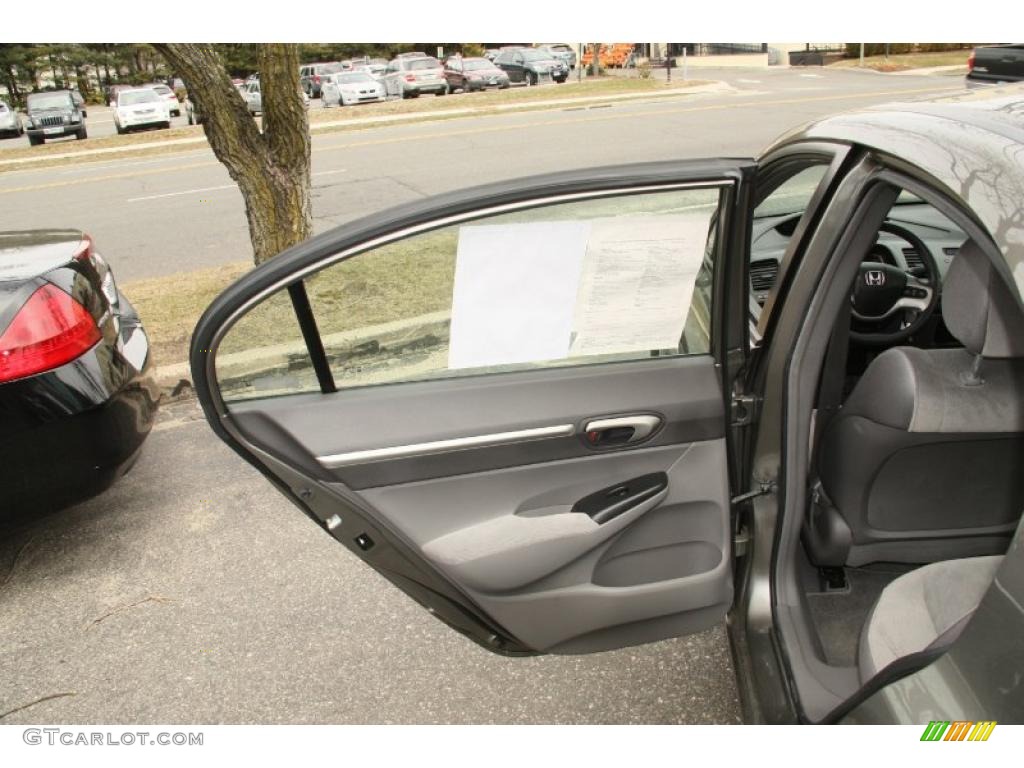 2008 Honda Civic EX Sedan Gray Door Panel Photo #46765689