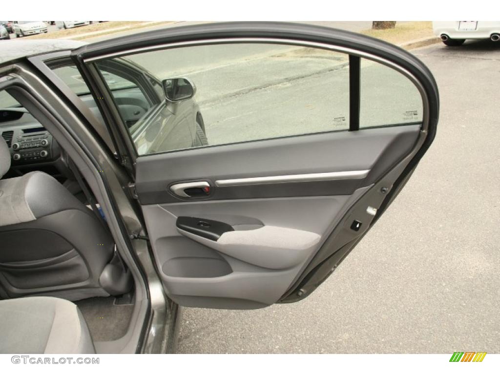 2008 Honda Civic EX Sedan Gray Door Panel Photo #46765704