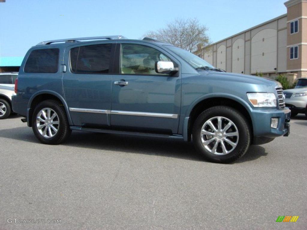 2008 QX 56 4WD - Lakeshore Slate Blue / Wheat photo #2